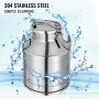 VEVOR stainless steel milk can, 304 stainless steel, simple cleaning, water splashes.