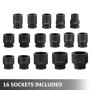 Impact Socket Set Impact Sockets 3/4 Inches 21 Piece, 3/4 Inches to 2 Inches SAE
