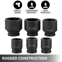 VEVOR Impact Socket Set 3/4 Inches 21 Piece Standard Impact Sockets, Socket Assortment 3/4 Inches Drive Socket Set Impact Standard SAE Sizes 3/4 Inches to 2 Inches Includes Adapters and Ratchet Handle