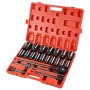 VEVOR Impact Socket Set 3/4 Inches 22 Piece Deep Impact Sockets, Socket Assortment 3/4 Inches Drive Socket Set Impact Standard SAE Sizes 7/8 Inches to 2 Inches Includes Adapters and Ratchet Handle