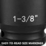 VEVOR Impact Socket Set 3/4 Inches 27 Piece Standard Impact Sockets, Socket Assortment, 3/4 Inches Drive Socket Set Impact Standard SAE (7/8 Inches to 2 Inches) & Metric Sizes (22 mm-50 mm)