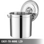 VEVOR Brew kettle Stockpot with Lid Stainless Steel Bot Brewing Home Brewing for Beer Brewing, Maple Syrup, Stainless Steel Stock Pot Cookware (35 Quart)