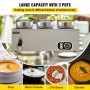 VEVOR Commercial Soup Warmer Soup Station w/ 3x4L Round Pots, Soup Kettle Warmer