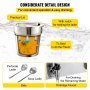 VEVOR Commercial Soup Warmer, 4 x 4.2 Qt Round Pots, Restaurant Soup Warmer 0-85℃, Soup Station 1500W Soup Well Commercial with Faucet, Soup Kettle Warmer with 4 ladles, Cheese Warmer, Stainless Steel