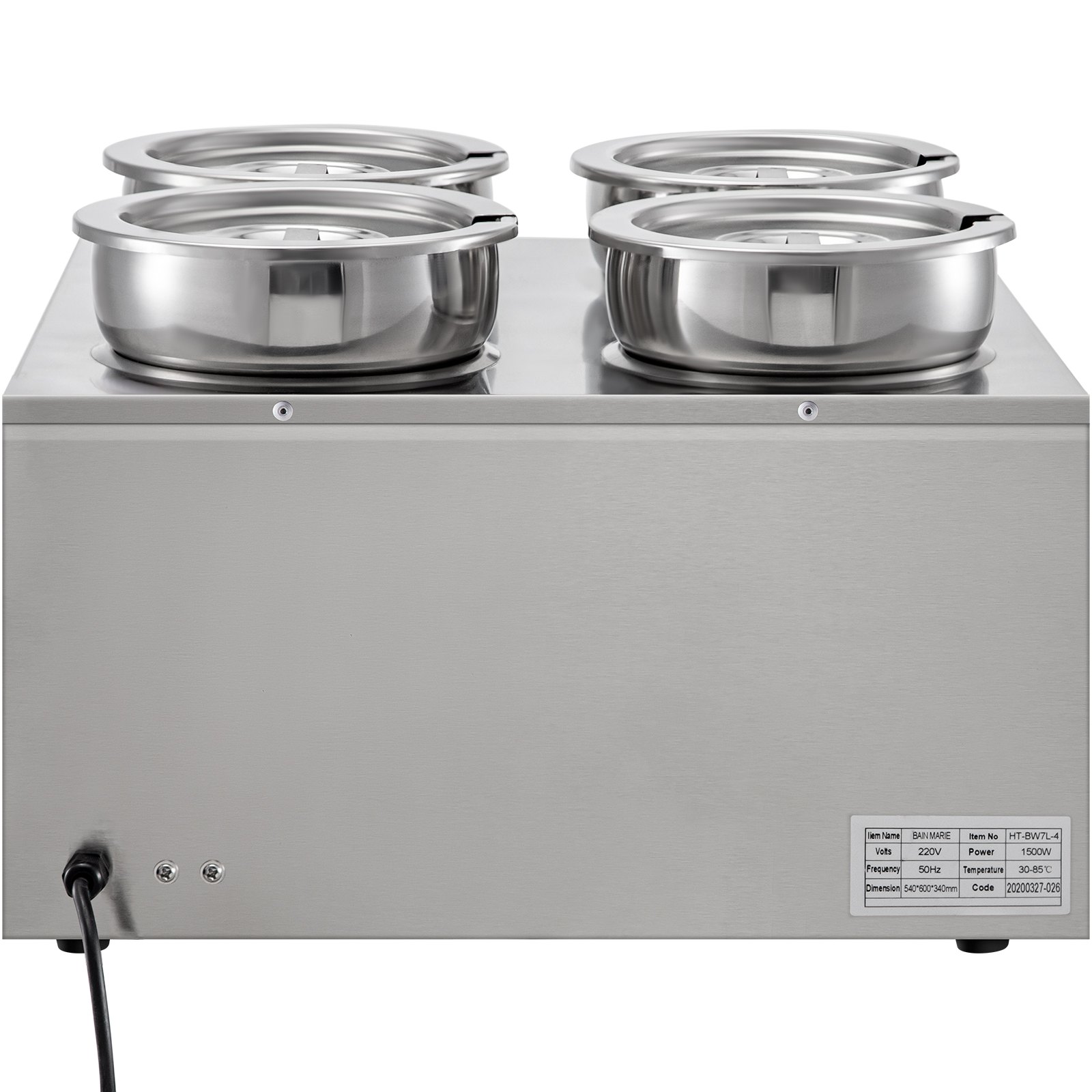 VEVOR Commercial Soup Warmer Soup Station w/ 4x4L Round Pots, Soup Kettle Warmer