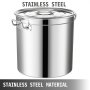 55cmx55cm Stainless Stock Pot Brewing Beer Kettle Kitchen Restaurant