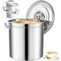 Polished Stainless Steel Stock Pot Brewing Beer Kettle Mash Tun W/ Lid