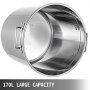 Commercial Deep Stainless Steel Stock Pot 170L Cater Stew Soup Boiling Pan Lid
