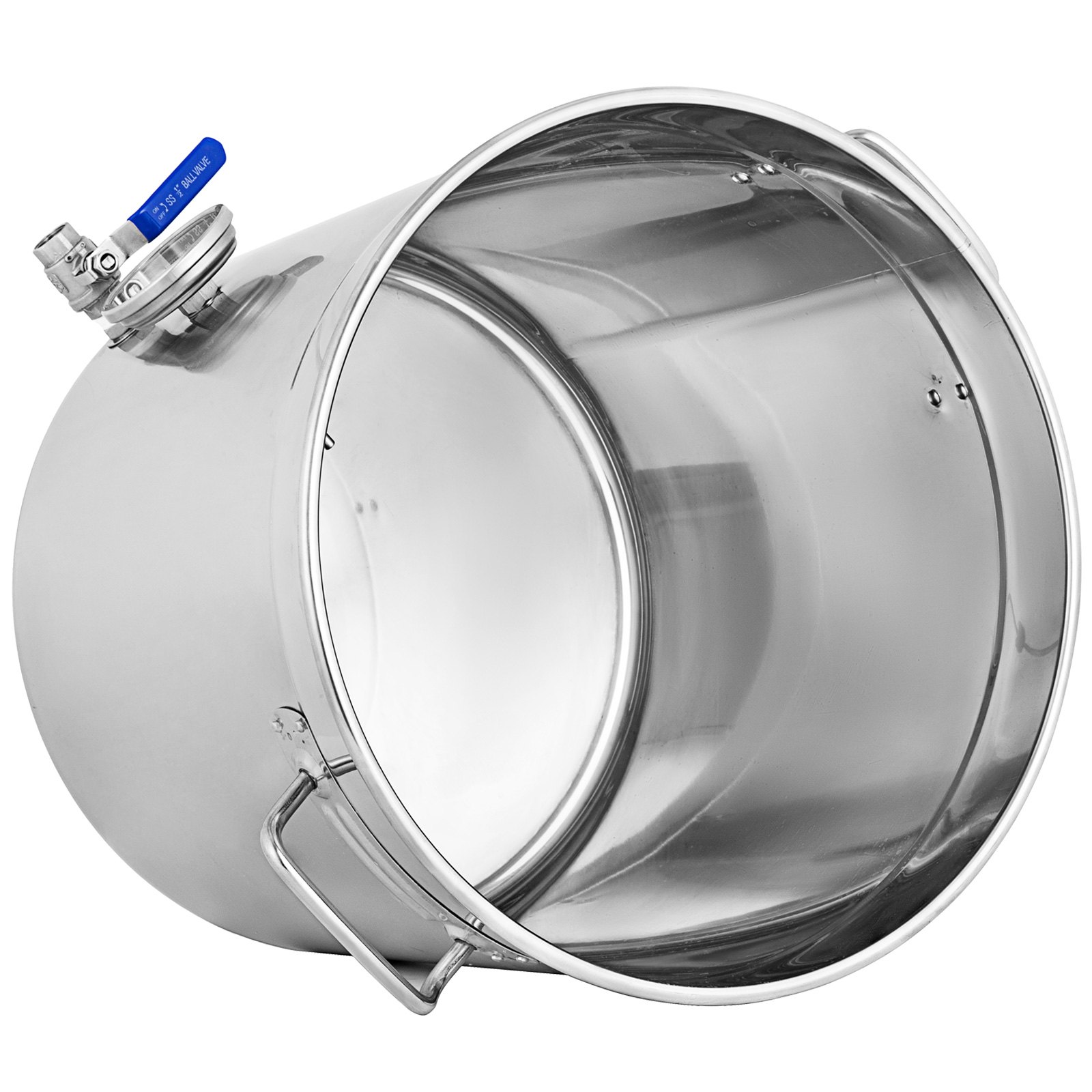 VEVOR Kettle Stockpot Stainless Steel 45Gal with Lid and Thermometer for Home Brew and Stock Pot Cookware 180 Quart