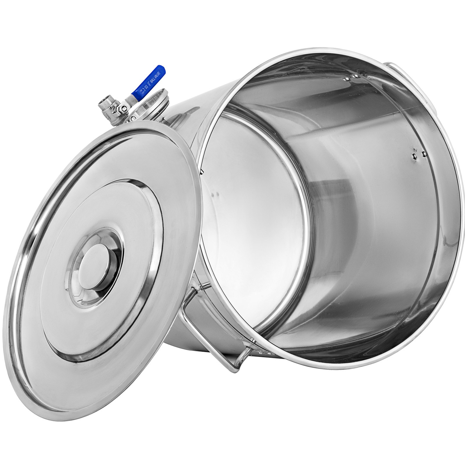 VEVOR Kettle Stockpot Stainless Steel 45Gal with Lid and Thermometer for Home Brew and Stock Pot Cookware 180 Quart