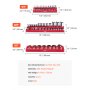 VEVOR Magnetic Socket Organizer Set 3PCS Magnetic Socket Trays Red for SAE