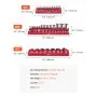 VEVOR Magnetic Socket Organizer Set, 3PCS Magnetic Socket Holder, 1/4'', 3/8'' & 1/2'' SAE Socket Trays with Clear Labels, Hold up to 68PCS Standard & Deep Sockets, Red (Sockets Not Included)
