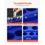 VEVOR Magnetic Socket Organizer Set, 6PCS Socket Holder, 1/4'', 3/8'' & 1/2'' Metric SAE Socket Trays with Clear Labels, Hold up to 143PCS Standard & Deep Sockets, Blue & Red (Sockets Not Included)