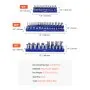VEVOR Magnetic Socket Organizer Set, 8PCS Socket Holder, 1/4'', 3/8'' & 1/2'' Metric SAE Socket Trays with Clear Labels, Hold up to 199PCS Standard & Deep Sockets, Blaue & Red (Sockets Not Included)
