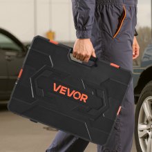 VEVOR Socket Set, 163 Pieces, 9.5 & 6.4 & 12.7 mm Drive Socket Tool Set, SAE and Metric, Deep and Standard, Mechanic Tool Kit with Storage Case, Chrome Plated CR-V Alloy Steel, for Automotive Repair