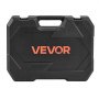 VEVOR Socket Set, 86 Pieces, 9.5 & 6.4 & 12.7 mm Drive Socket and Ratchet Set, SAE and Metric, Mechanic Tool Kit with Ratchet Wrench, Accessories and Storage Case, CR-V Alloy Steel, for Auto Repair