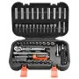 VEVOR Socket Set, 70 Pieces, 6.4 mm Drive Socket and Ratchet Set, SAE and Metric, Deep and Shallow, Mechanic Tool Kit with Bits, Accessories and Storage Case, CR-V Alloy Steel, for Automotive Repair