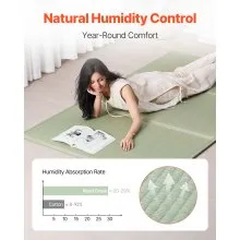 VEVOR Japanese Tatami Mat, Extended Full XL - 55'' X 83'' Foldable Tatami Mattress 100% Rush Grass, Japanese Floor Mattress with Non-Slip Backing & Fresh Scent, Mattress for Sleeping, Meditation, Yoga