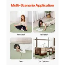 VEVOR Japanese Tatami Mat, Extended Full XL - 55'' X 83'' Foldable Tatami Mattress 100% Rush Grass, Japanese Floor Mattress with Non-Slip Backing & Fresh Scent, Mattress for Sleeping, Meditation, Yoga