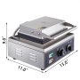 Máquina comercial para hacer donas y gofres VEVOR de 110 V, 6 orificios, calentamiento por ambos lados de 50 a 300 °C, 1550 W, antiadherente, con revestimiento de teflón para cocinas profesionales (profundidad: 1,4 cm, diámetro: 7,5 cm)