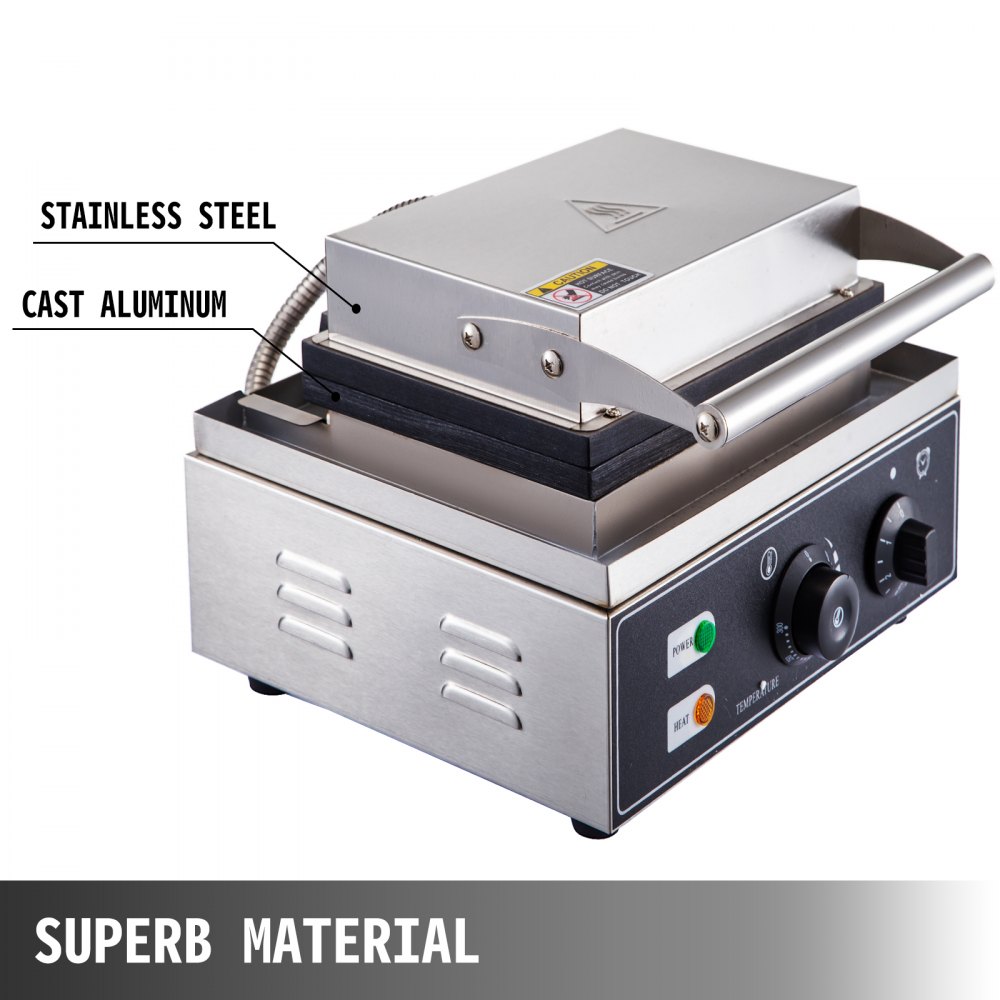 VEVOR Commercial Donut Maker Machine 1550W Donut Maker with 6 Holes Donut Maker Machine 50-300℃ Waffle Doughnut Maker Double-Sided Heating Donut Machine Commercial Donut Fryer