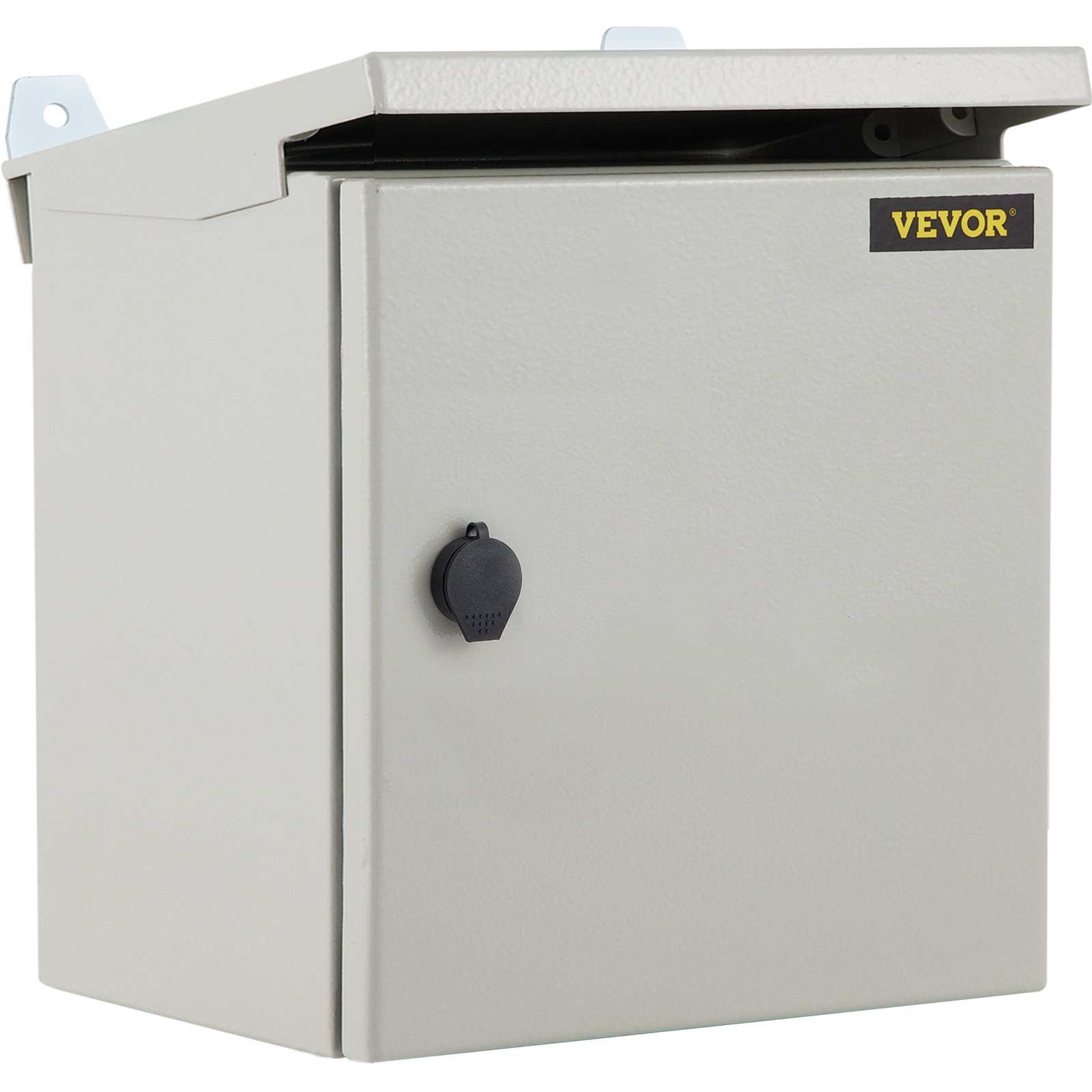 VEVOR Electrical Enclosure, 16"x16"x8", Tested to UL Standards NEMA 4 Outdoor Enclosure, IP65 Waterproof & Dustproof Cold-Rolled Carbon Steel Hinged Junction Box for Outdoor Indoor Use, with Rain H