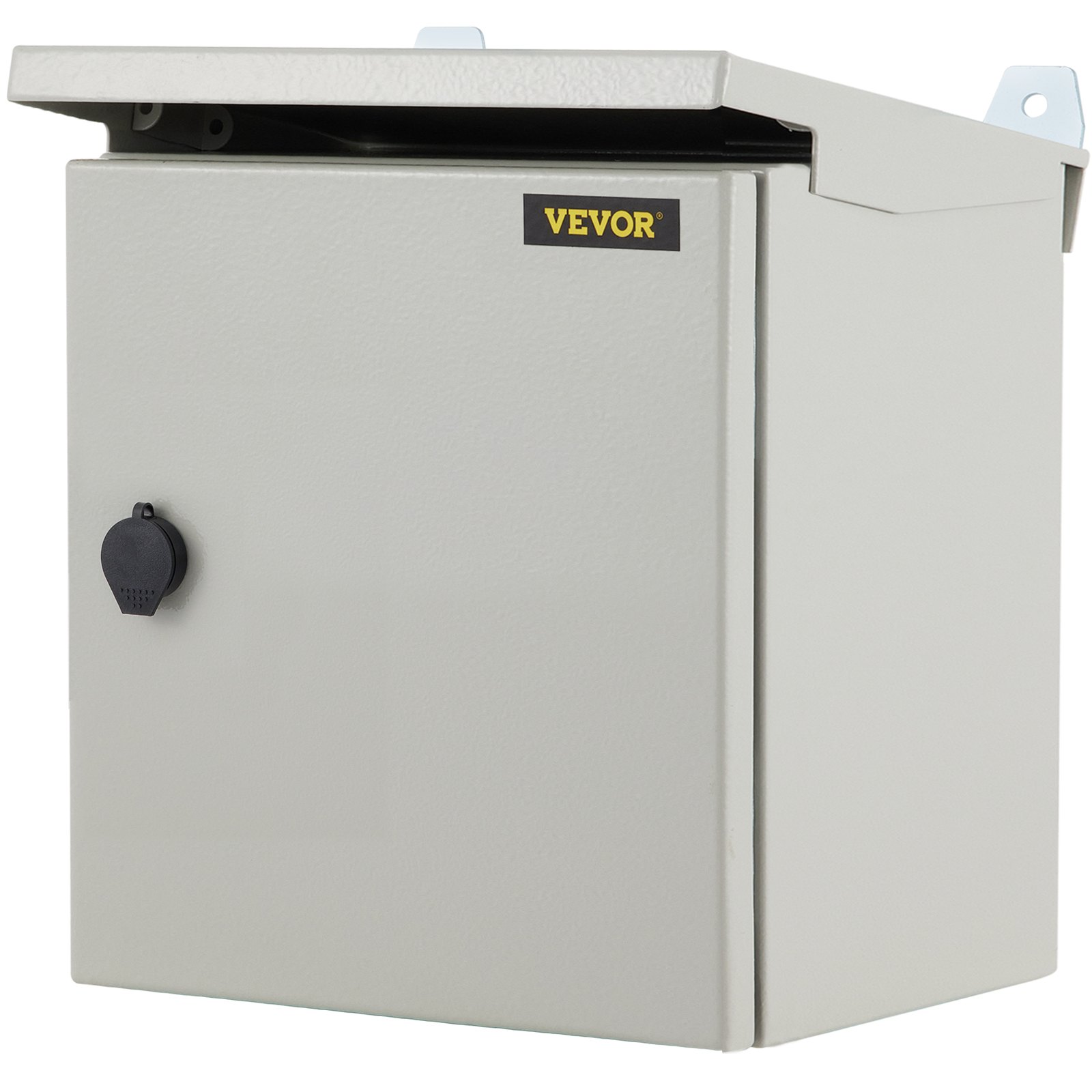 VEVOR Electrical Enclosure, 16"x16"x8", Tested to UL Standards NEMA 4 Outdoor Enclosure, IP65 Waterproof & Dustproof Cold-Rolled Carbon Steel Hinged Junction Box for Outdoor Indoor Use, with Rain H