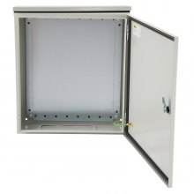 VEVOR Electrical Enclosure, 20x16x6in, Tested to UL Standards NEMA 4 Outdoor Enclosure, IP65 Waterproof & Dustproof Cold-Rolled Carbon Steel Hinged Junction Box for Outdoor Indoor Use, with Rain Hood