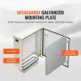VEVOR Electrical Enclosure, 24x24x8in, Tested to UL Standards NEMA 4 Outdoor Enclosure, IP65 Waterproof & Dustproof Cold-Rolled Carbon Steel Hinged Junction Box for Outdoor Indoor Use, with Rain Hood