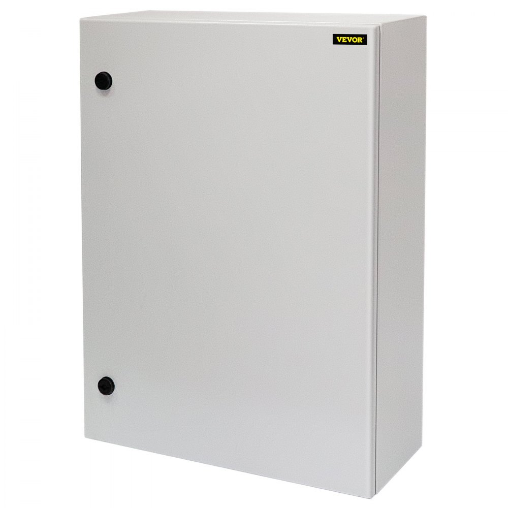 VEVOR Electrical Enclosure, 28x20x8in, Tested to UL Standards NEMA 4 Outdoor Enclosure, IP65 Waterproof & Dustproof Cold-Rolled Carbon Steel Hinged Junction Box for Outdoor Indoor Use, with Rain Hood