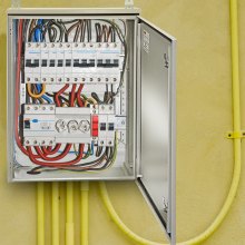 VEVOR elektromos ház, 28"x 20"x 8", UL tanúsítvánnyal rendelkező NEMA 4 kültéri ház, IP65 víz- és porálló, hidegen hengerelt szénacél csuklós csatlakozódoboz kültéri beltéri használatra, esővel H