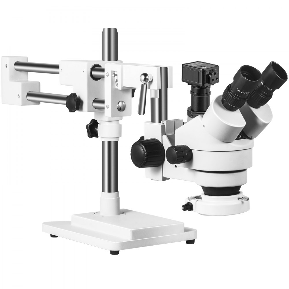 Vevor Trinocular Stereo Microscope Zoom Microscope 7x-45x 5mp Camera & Led Light