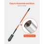 VEVOR Trench Shovel, 10.4 cm Blade Heavy-Duty Trenching Shovel, Narrow Spade Trench Digger with Fiberglass Handle and Non-Slip Grip, for Gardening, Digging Holes, Trenching, and Planting, 142.5 cm