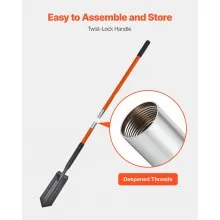 VEVOR Trench Shovel 4 in Trenching Shovel Fiberglass Handle for Digging 56 in