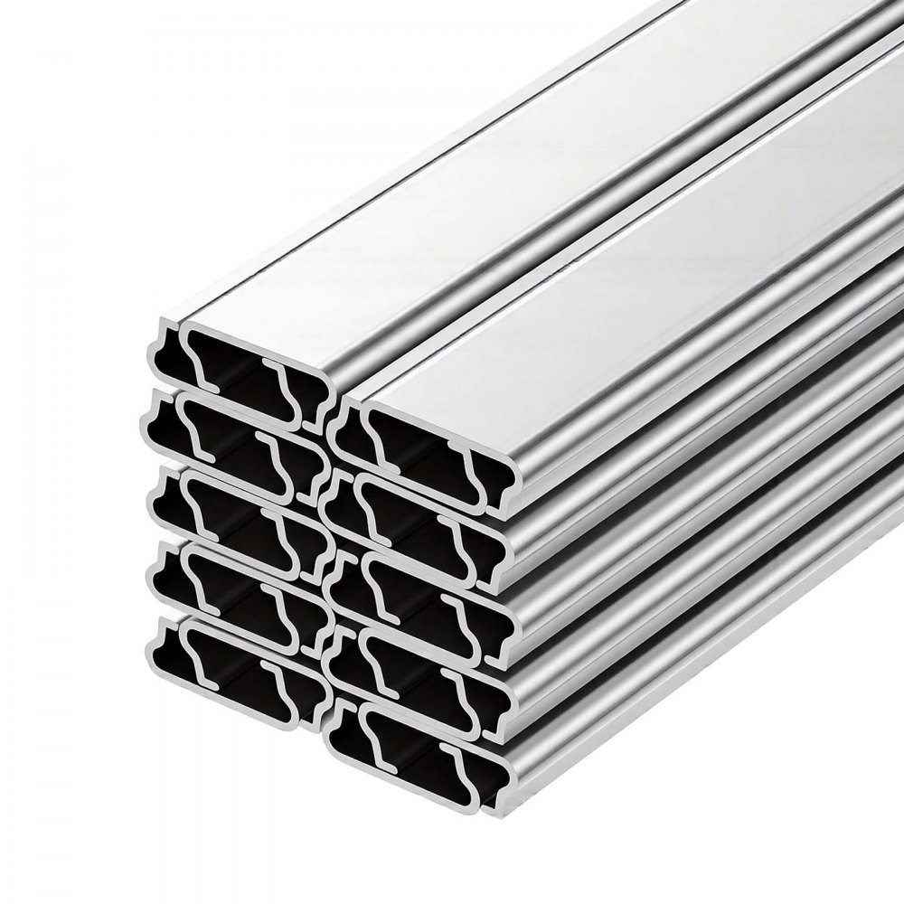 VEVOR Greenhouse Spring Wire and Lock Channel, 20 Packs 2m PVC-Coated Wiggle Wire & Aluminum Alloy Channel Bundle Kit with Included Screws, 1.2mm Thickened, Poly Film & Shade Cloth Attachments