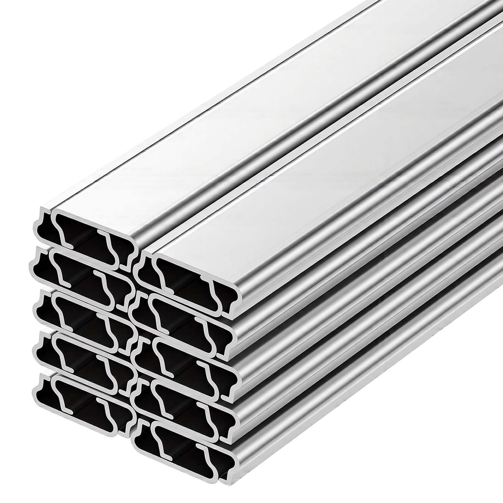 VEVOR Greenhouse Spring Wire and Lock Channel, 20 Packs 2m PVC-Coated Wiggle Wire & Aluminum Alloy Channel Bundle Kit with Included Screws, 1.2mm Thickened, Poly Film & Shade Cloth Attachments