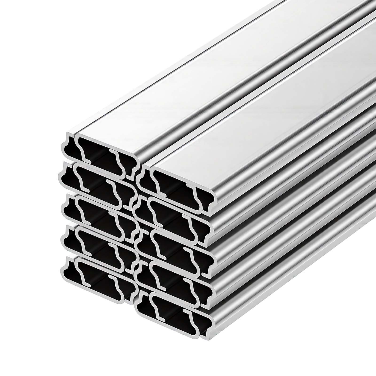 VEVOR Greenhouse Spring Wire and Lock Channel, 20 Packs 2m PVC-Coated Wiggle Wire & Aluminum Alloy Channel Bundle Kit with Included Screws, 1.2mm Thickened, Poly Film & Shade Cloth Attachments