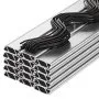 VEVOR Greenhouse Spring Wire and Lock Channel, 30 Packs 6.56 ft PVC-Coated Wiggle Wire & Aluminum Alloy Channel Bundle Kit with Included Screws, 0.05 in Thickened, Poly Film & Shade Cloth Attachments
