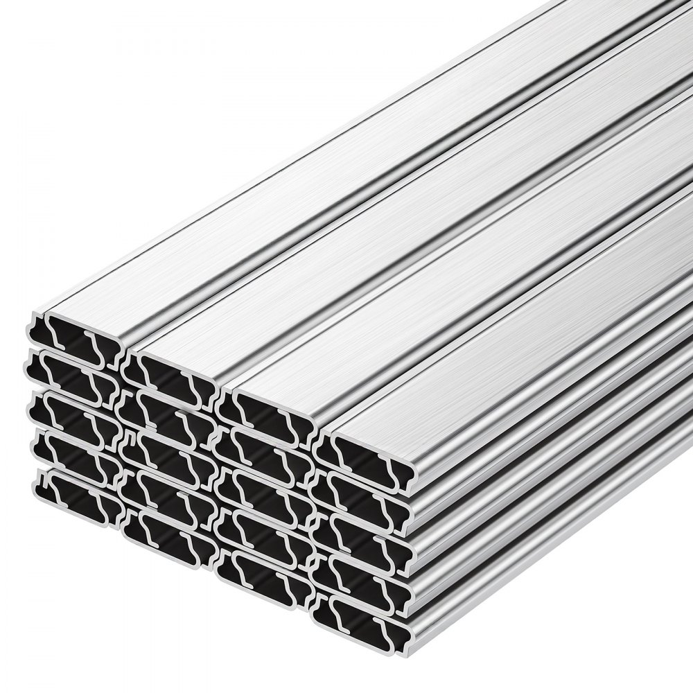 VEVOR Greenhouse Spring Wire and Lock Channel, 40 Packs 2m PVC-Coated Wiggle Wire & Aluminum Alloy Channel Bundle Kit with Included Screws, 1.2mm Thickened, Poly Film & Shade Cloth Attachments