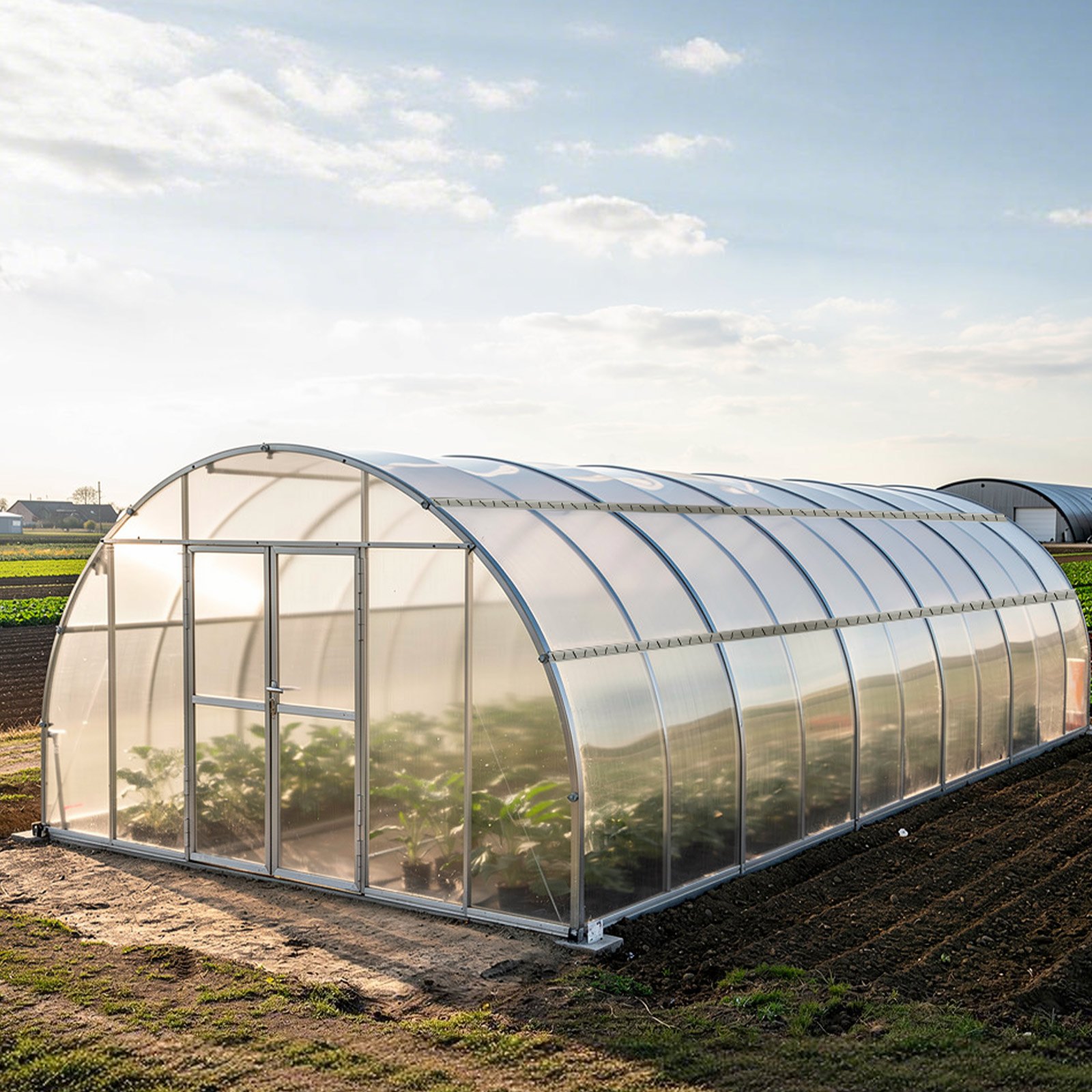 VEVOR Greenhouse Spring Wire and Lock Channel, 40 Packs 2m PVC-Coated Wiggle Wire & Aluminum Alloy Channel Bundle Kit with Included Screws, 1.2mm Thickened, Poly Film & Shade Cloth Attachments