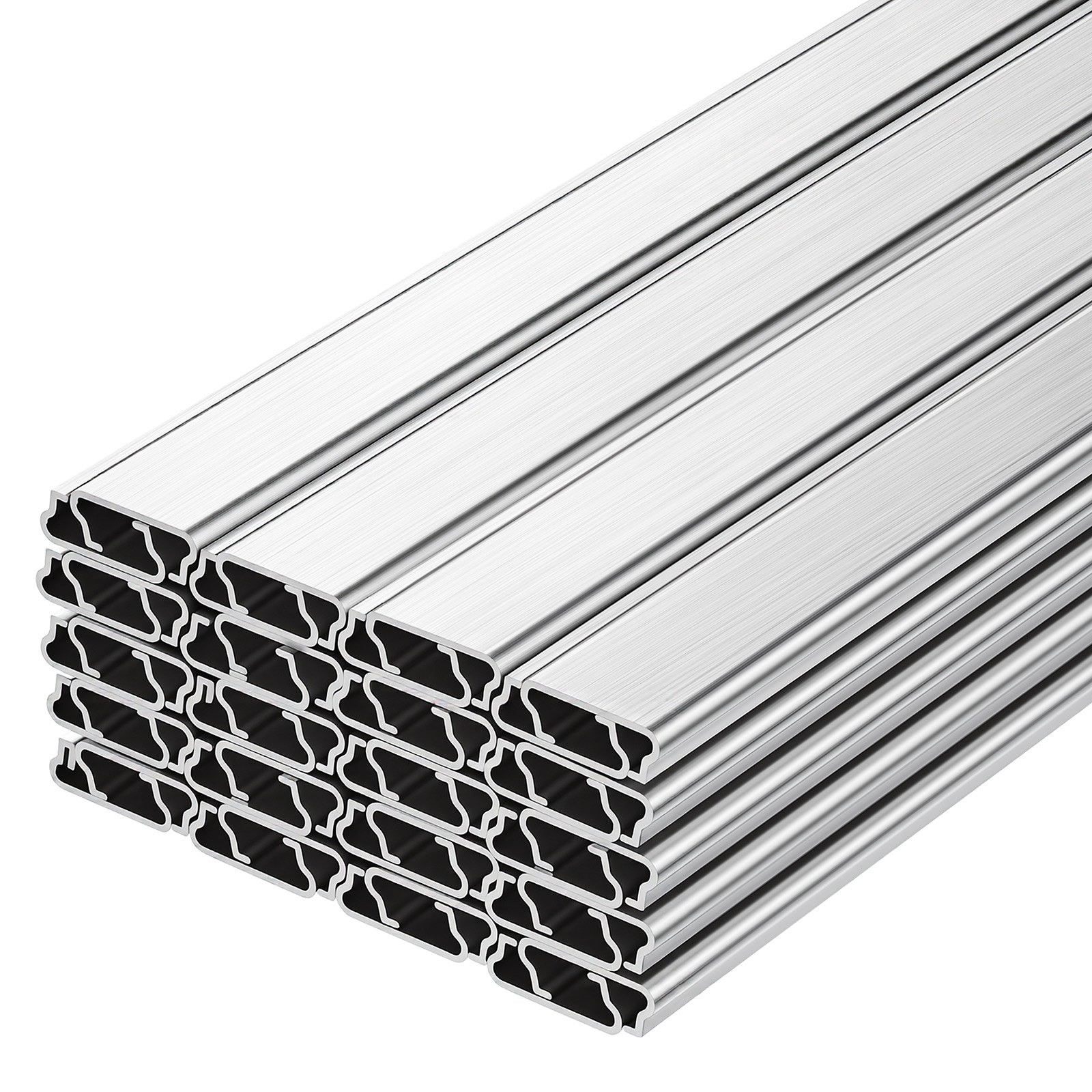 VEVOR Greenhouse Spring Wire and Lock Channel, 40 Packs 2m PVC-Coated Wiggle Wire & Aluminum Alloy Channel Bundle Kit with Included Screws, 1.2mm Thickened, Poly Film & Shade Cloth Attachments