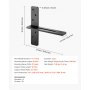 VEVOR T Shelf Brackets 2 Pcs, 200 lbs/90 kg Weight Capacity, 12x2.89x12 in / 304.8x73.5x304.8 mm, Solid Steel Heavy Duty Brackets for Shelves, Countertop Support Floating Bracket Hardware with Screws