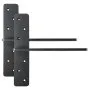 VEVOR T Shelf Brackets 2 Pcs, 200 lbs/90 kg Weight Capacity, 12x2.89x12 in / 304.8x73.5x304.8 mm, Solid Steel Heavy Duty Brackets for Shelves, Countertop Support Floating Bracket Hardware with Screws