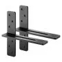 VEVOR T Shelf Brackets 2 Pcs, 200 lbs/90 kg Weight Capacity, 12x2.89x12 in / 304.8x73.5x304.8 mm, Solid Steel Heavy Duty Brackets for Shelves, Countertop Support Floating Bracket Hardware with Screws