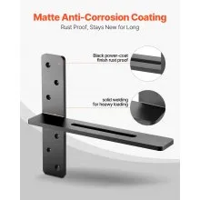 2 Pcs Shelf Brackets 14 inch / 355.6 mm Heavy Duty Floating Shelf Brackets