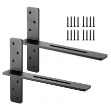 2 Pcs Shelf Brackets 16 inch / 406.4 mm Heavy Duty Floating Shelf Brackets