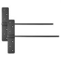 VEVOR T Shelf Brackets 2 Pcs, 200 lbs/90 kg Weight Capacity, 18x2.89x12 in / 457.2x73.5x304.8 mm, Solid Steel Heavy Duty Brackets for Shelves, Countertop Support Floating Bracket Hardware with Screws