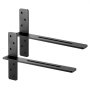 VEVOR T Shelf Brackets 2 Pcs, 200 lbs/90 kg Weight Capacity, 18x2.89x12 in / 457.2x73.5x304.8 mm, Solid Steel Heavy Duty Brackets for Shelves, Countertop Support Floating Bracket Hardware with Screws