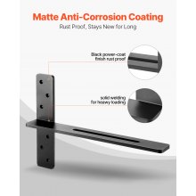 2 Pcs Shelf Brackets 18 inch / 457.2 mm Heavy Duty Floating Shelf Brackets