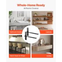 2 Pcs Shelf Brackets 18 inch / 457.2 mm Heavy Duty Floating Shelf Brackets